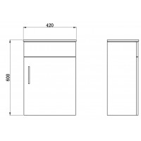 Paris 420 Cabinet White