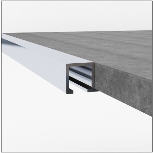 Aluminium Square Edge 12mm x 2.5m