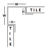Stainless Steel Tile In Corner Protector 50x50