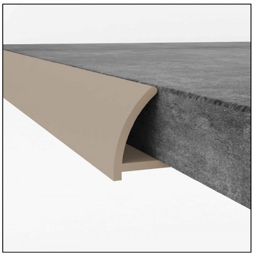 PVC Edge Trim - Buff 12mm x 2.4m