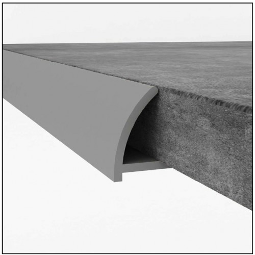 PVC Edge Trim - Dark Grey 9mm x 2.4m