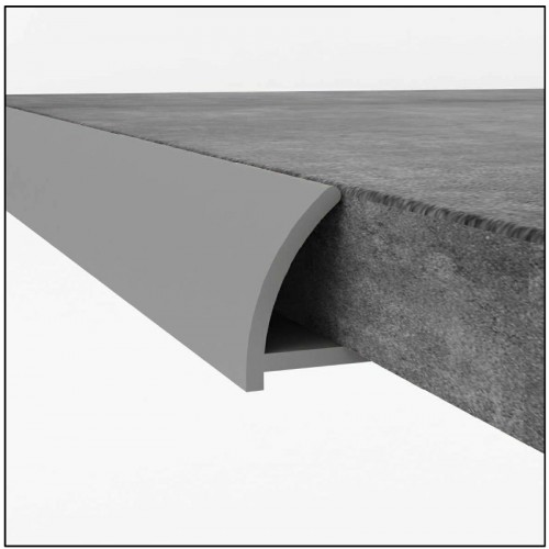 PVC Edge Trim - Dark Grey 12mm x 2.4m
