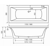 Bergamo 1800 Skirted Bath