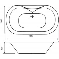Cologne 1850 Oval Bath