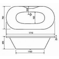Darwin 1700 Oval Bath