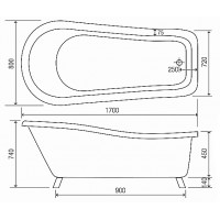 Monticarlo Slipper Bath White Feet