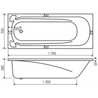 Roma 1700 Bath With Handles