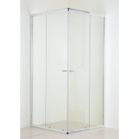 Chrome Corner Entry Shower Enclosure